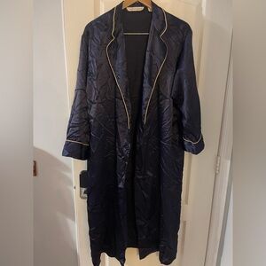 Victoria's Secret Navy Robe with Gold Trim